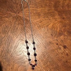 Garnet and Silver necklace